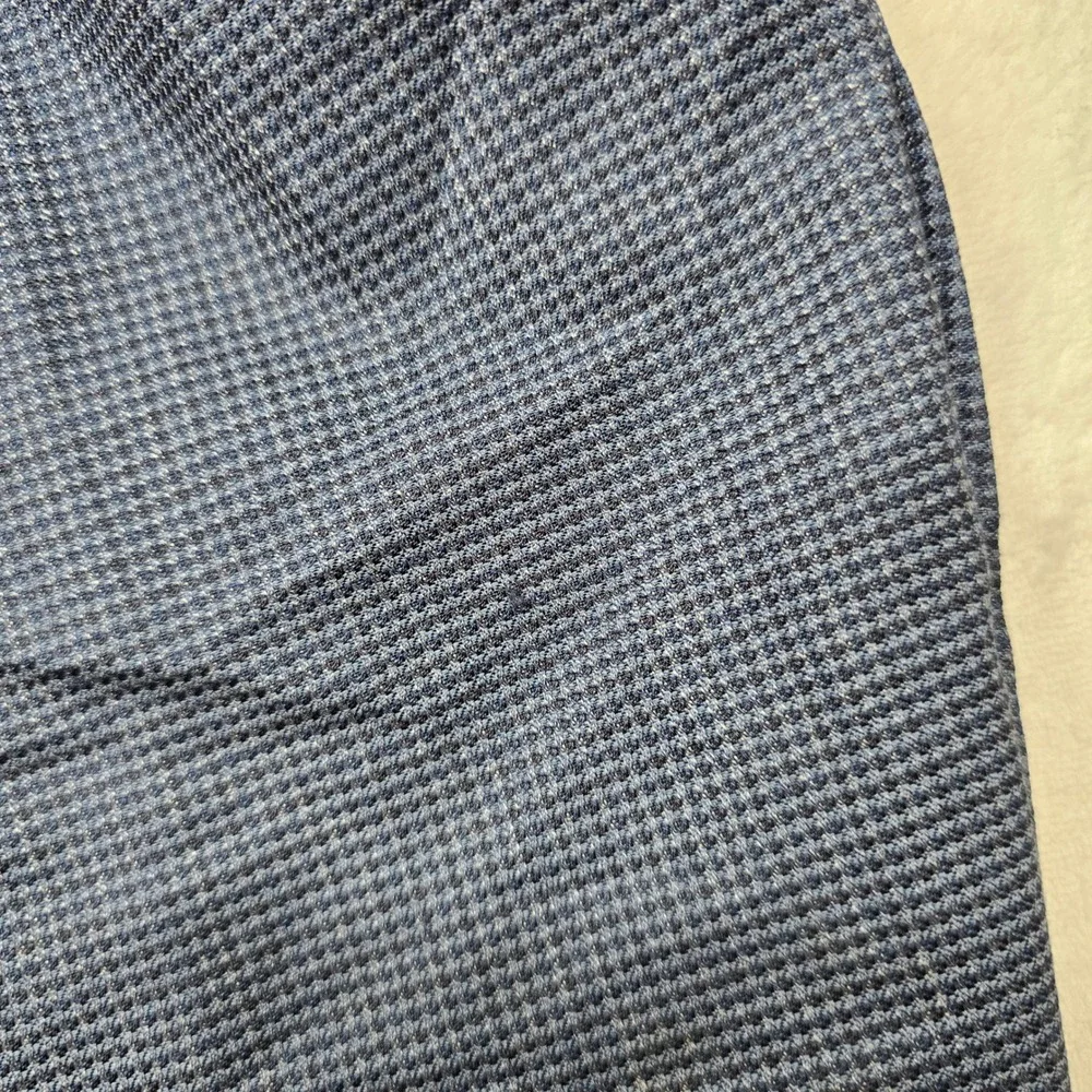 JoS A Bank‎ Reserve Sport Coat Mens 44R Blue Houndstooth Silk Wool Blazer